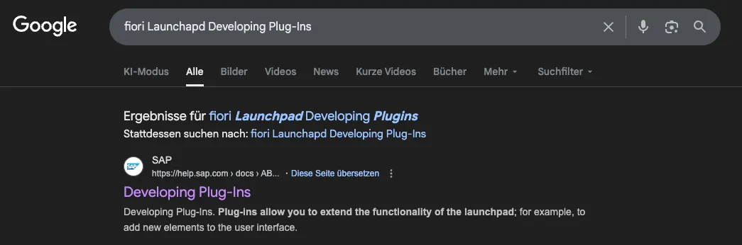 Google Search reesult