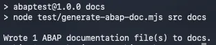 ABAP Doc generation result