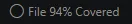 Code coverage displayed in VS Code footer
