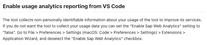fiori tooling enable usage text