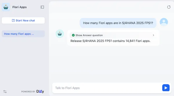 Chat: How many Fiori apps are in S/4HANA 2025 FPS1?