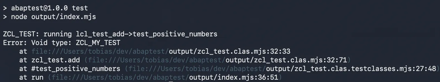 Error running transpiled code