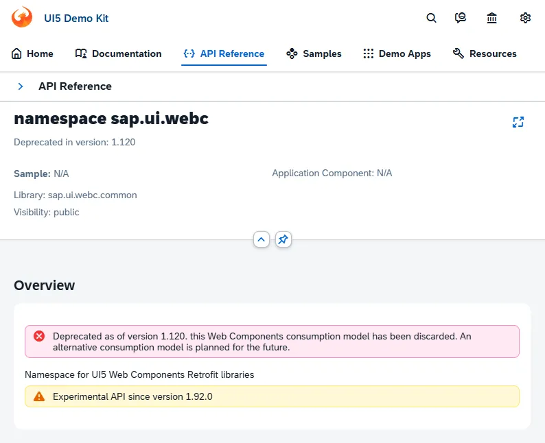 sap.ui.webc experimental