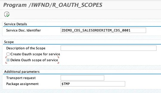 delete oauth scope report