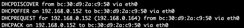 dhcp static assignment