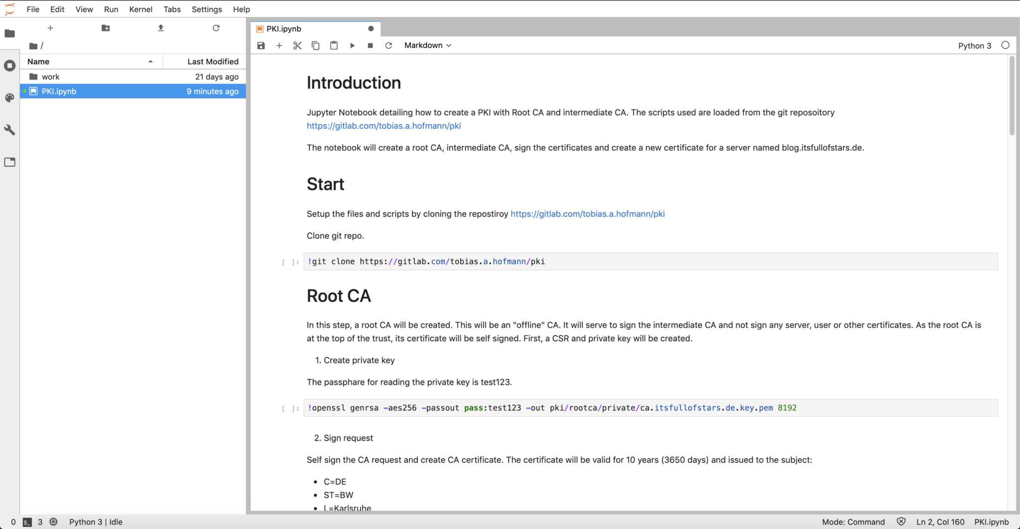 PKI with OpenSSL: Howto using Jupyter Notebook | It's full of stars!