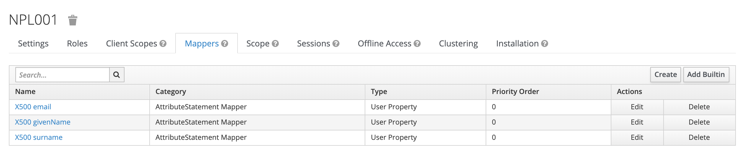 Keycloak mappers